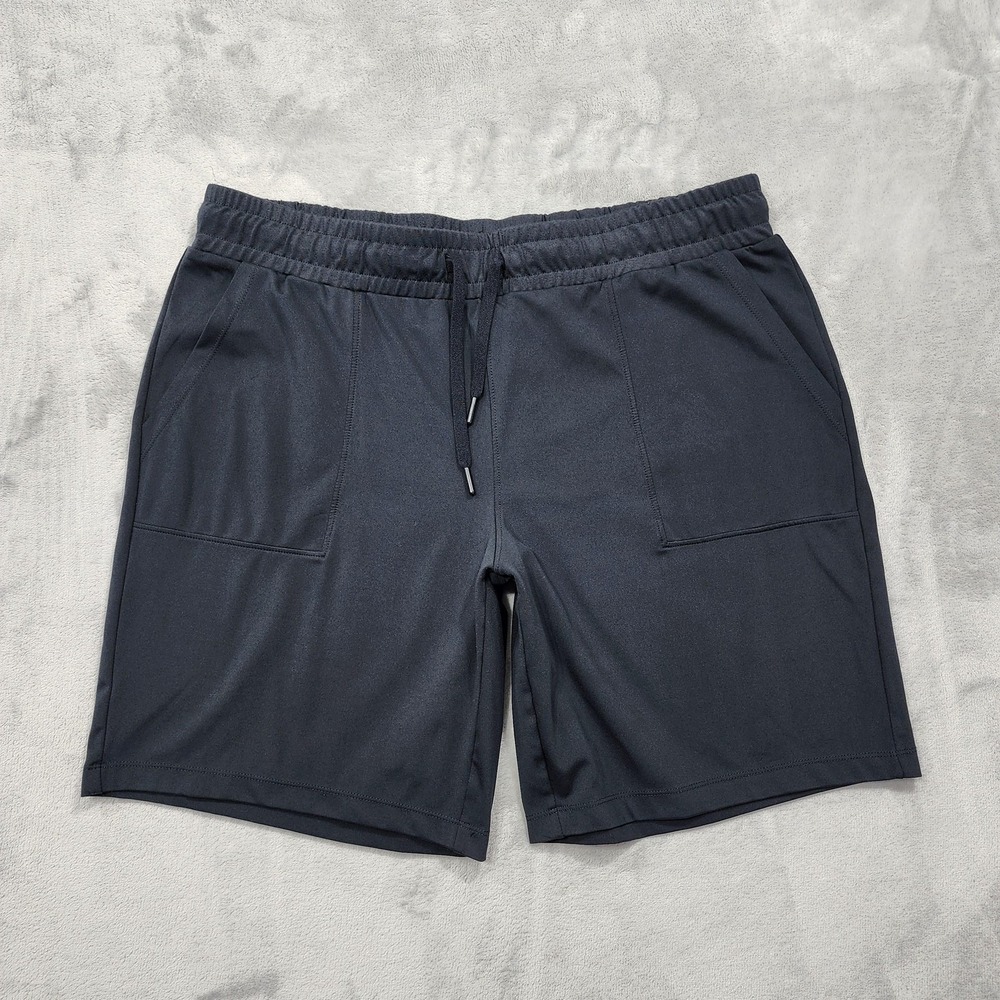 Mondetta Shorts Mens L Black Stretch Jersey‎ Elastic Waist Athletic Gym Running